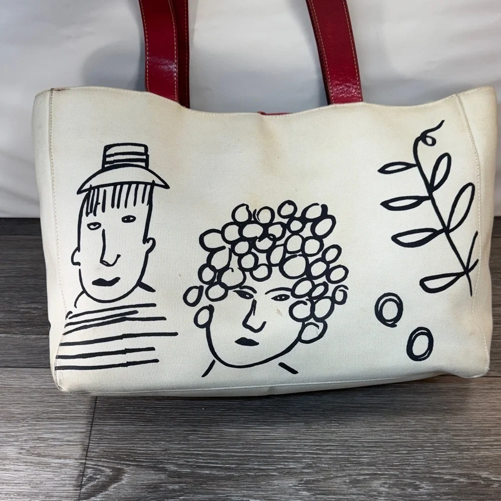 KATE SPADE & MAIRA KALMAN Canvas Tote Bag
